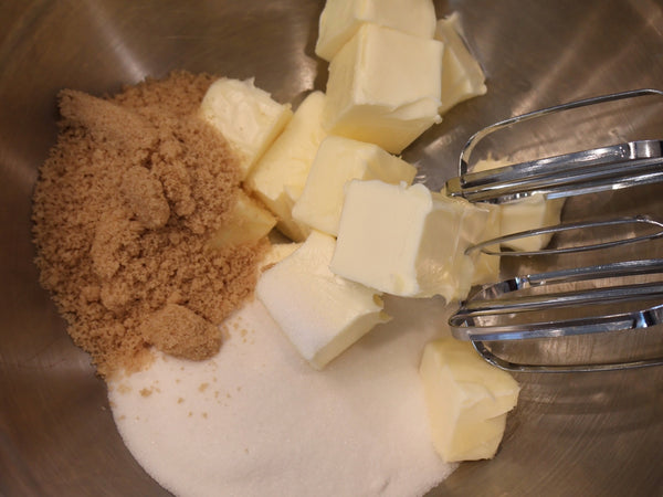 Cream the butter and sugars