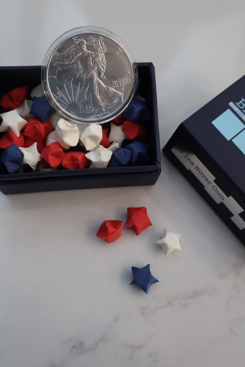 Silver & Stars Origami Star Box