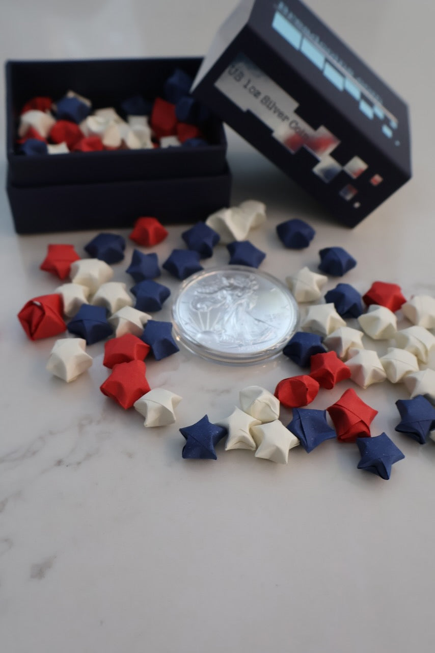 Silver & Stars Origami Star Box