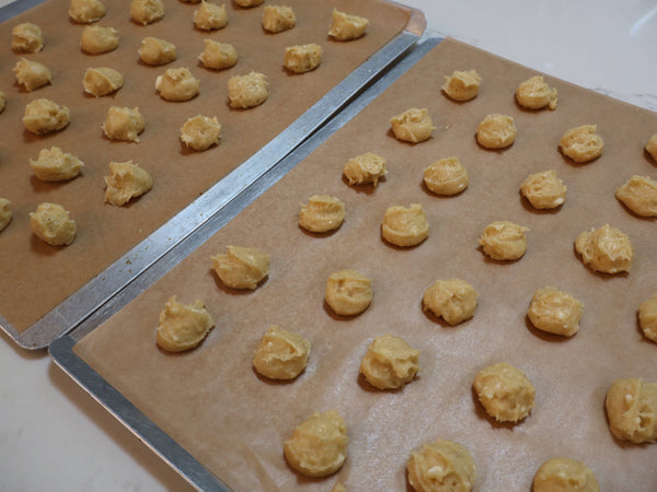 Measured wafer scoops before baking