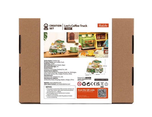 Leo's Coffee Truck Rolife 3D Wooden Puzzle