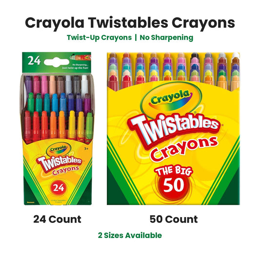 Twistables Crayons | Available in 24 and 50 Count Sets