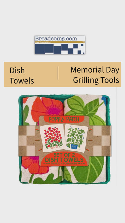 TOMATO BASIL (Tomato, Basil) - Tea Towel Set of 2