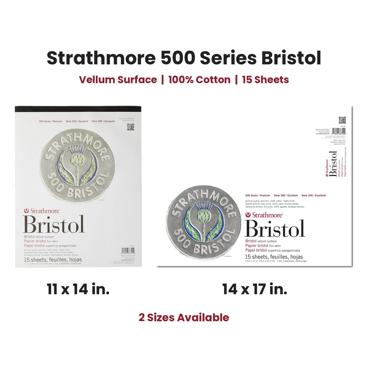 Strathmore 500 Series Bristol | 2-Ply | 15 Sheets